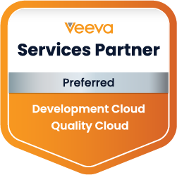 Veeva Premiere Services Partner 2025. Commercial Cloud logo